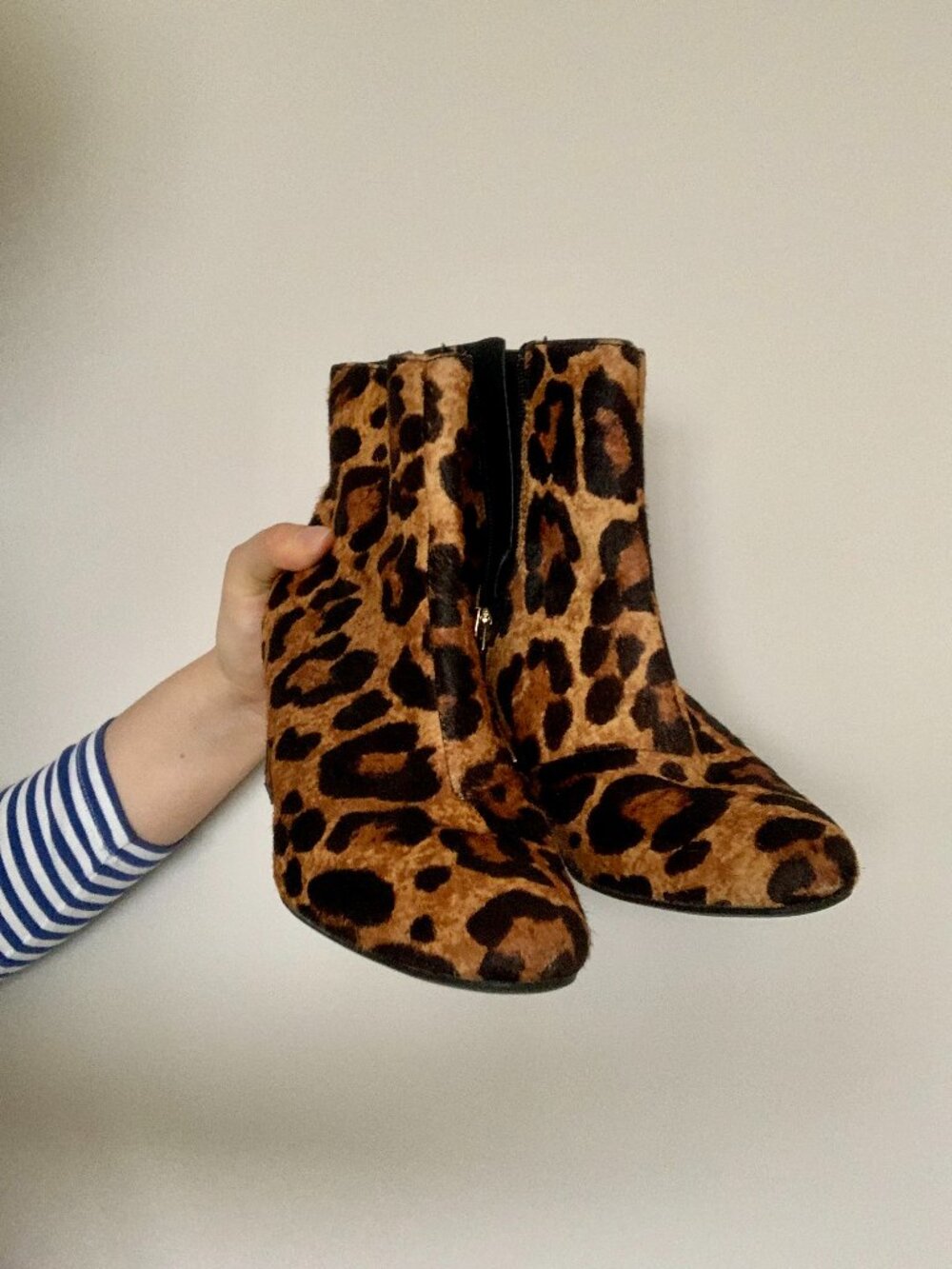 DKNY leopard print ankle boots